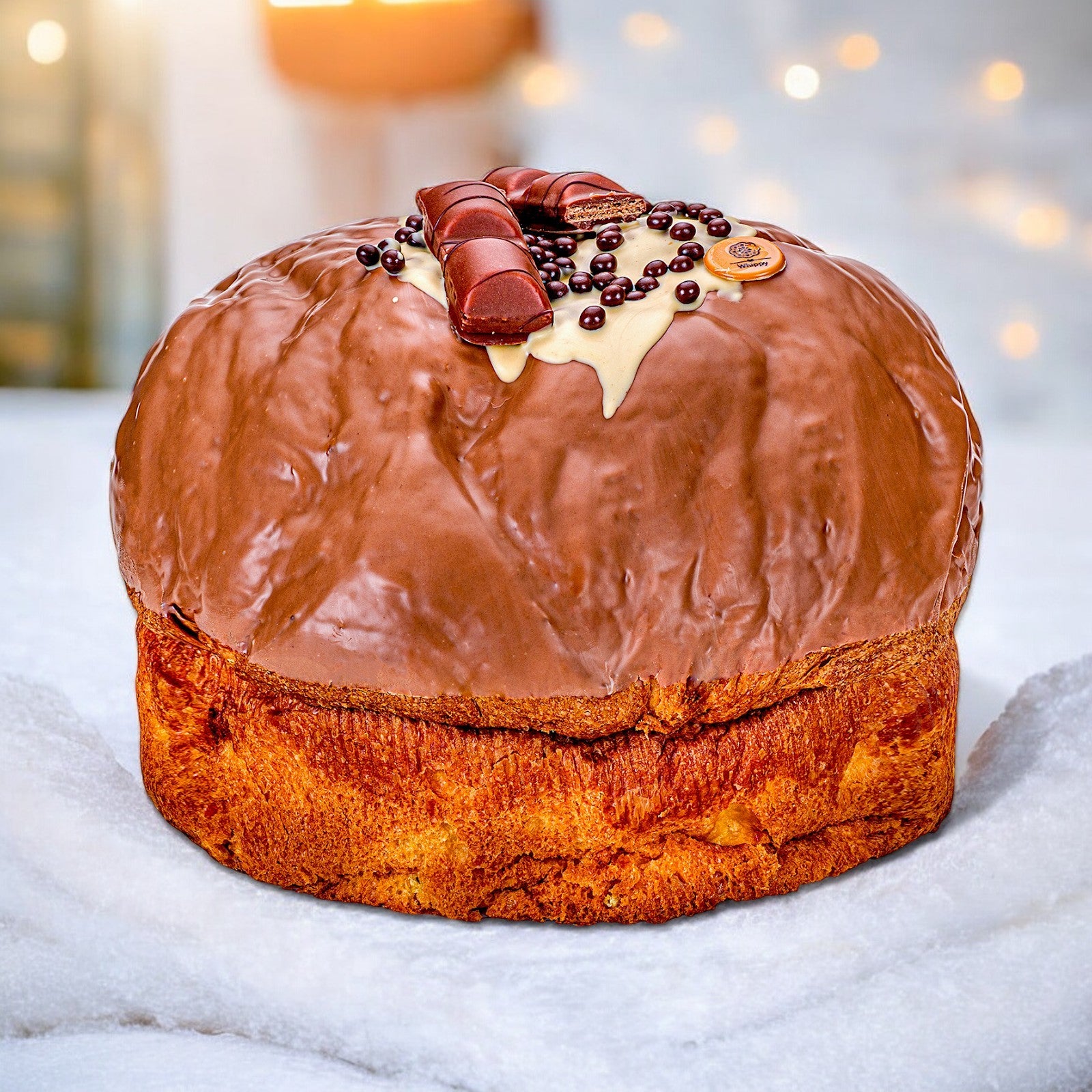 Panettone artigianale Goloso Nocciolatte, con vasetto di crema spalmabile Gran Nocciola IGP