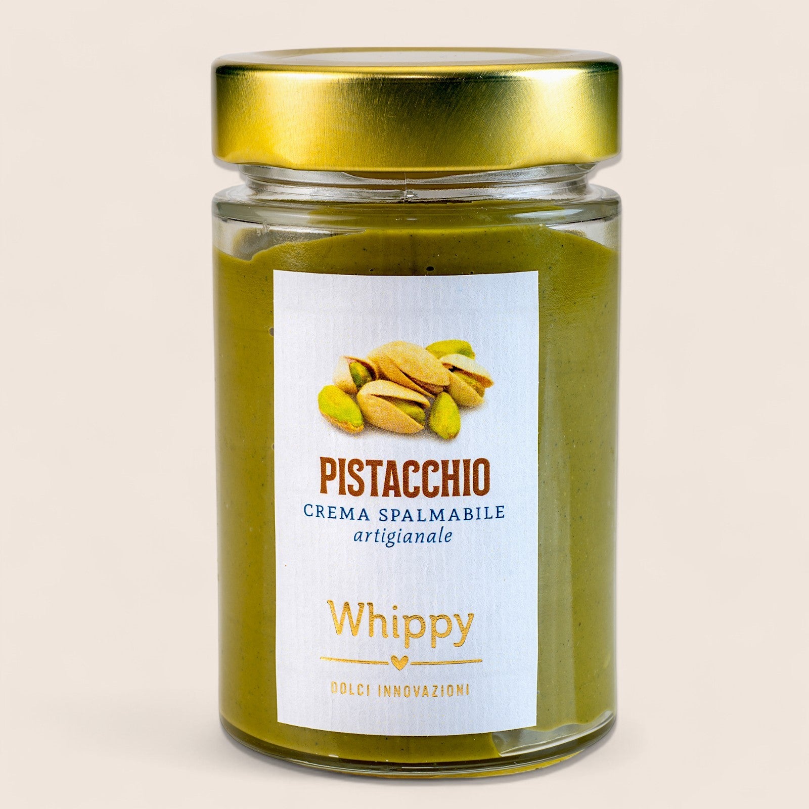 Spalmabile al pistacchio, gustosa crema spalmabile al gusto pistacchio in vasetto da 220g