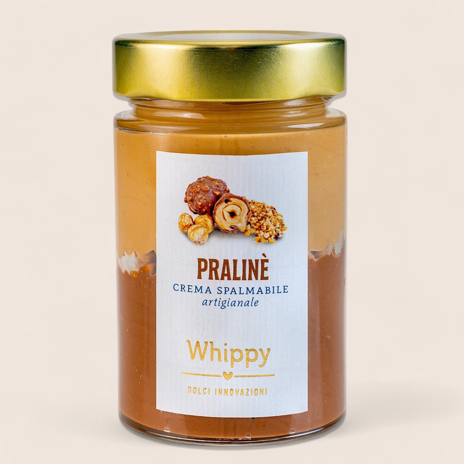 Spalmabile Pralinè, gustosa crema spalmabile al gusto di Nocciola IGP Piemonte e cioccolato in vasetto da 220g