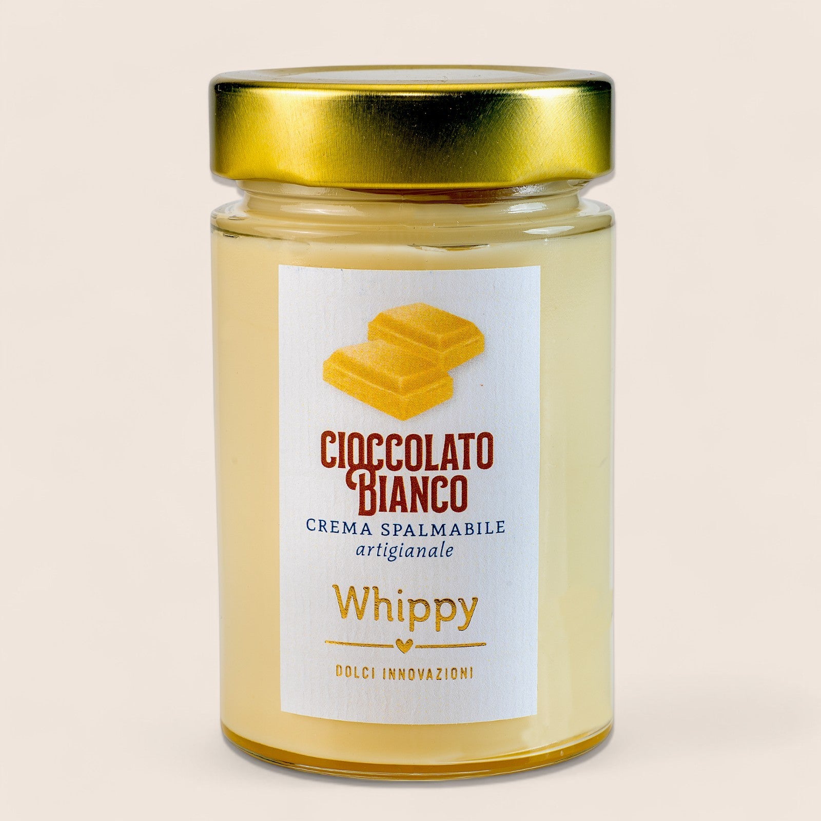 Spalmabile cioccolato bianco, gustosa crema spalmabile al gusto cioccolato bianco in vasetto da 220g