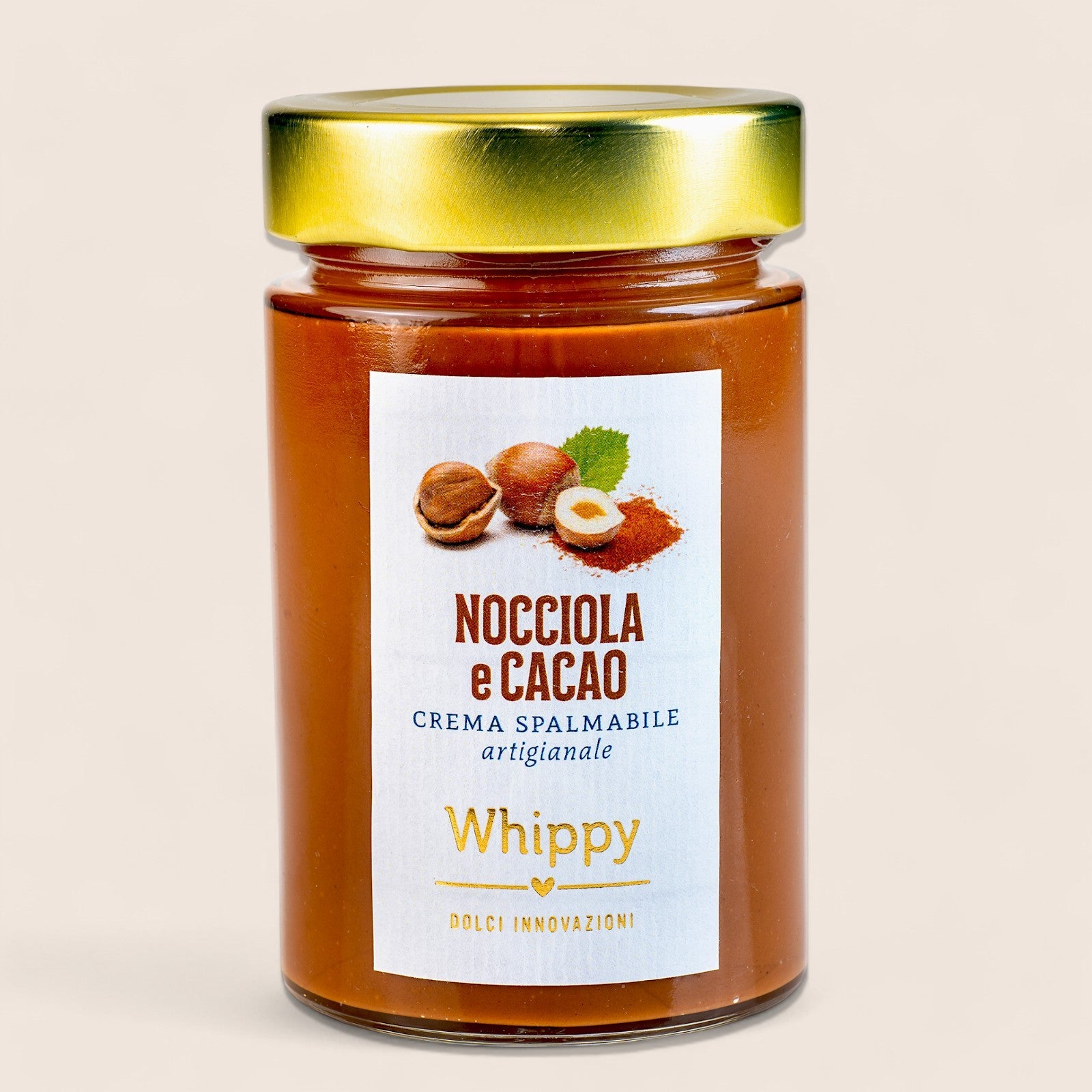 Spalmabile Nocciola e cacao, gustosa crema spalmabile alla nocciola e cacao in vasetto da 220g