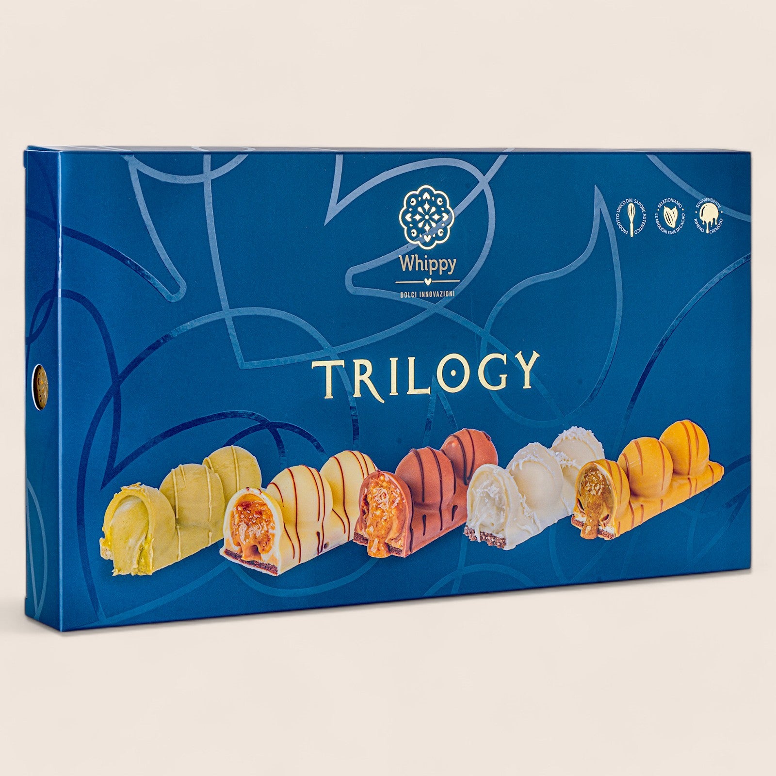 Trilogy, snack di finissimo cioccolato in confezione da 5 gusti assortiti