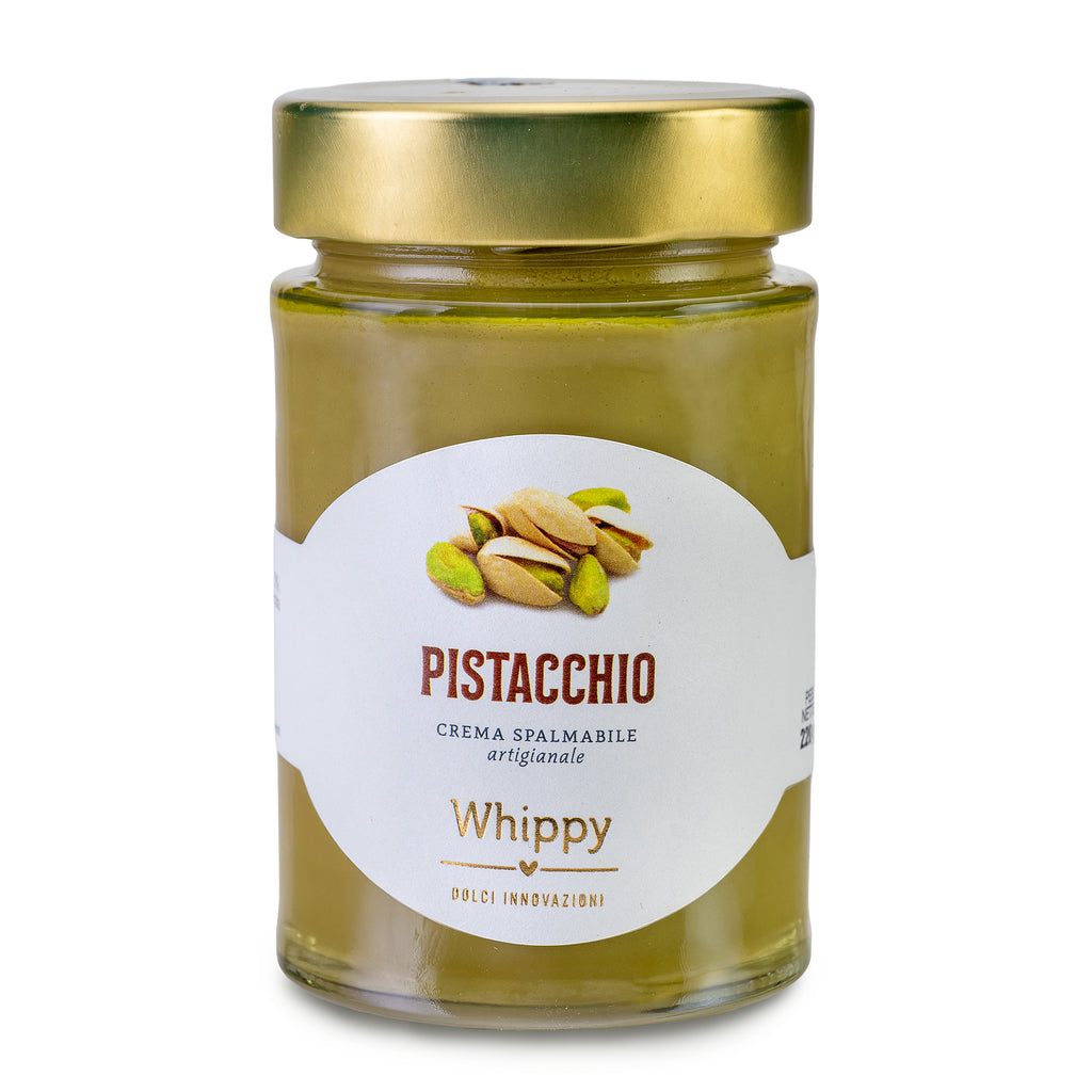 Spalmabile al pistacchio, gustosa crema spalmabile al gusto pistacchio in vasetto da 220g
