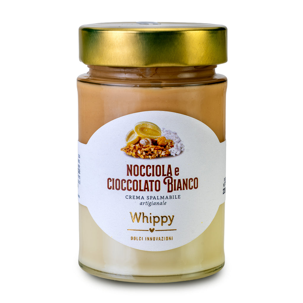 Colomba artigianale Nocciobianca, con vasetto di crema spalmabile artigianale nocciola e cioccolato bianco